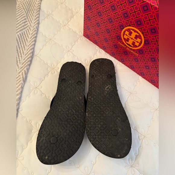 Tory Burch Animal Print Sandals - Black and Brown - Picture 3 of 3